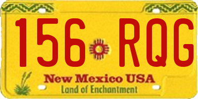 NM license plate 156RQG