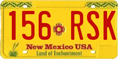 NM license plate 156RSK
