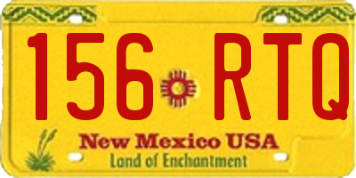 NM license plate 156RTQ