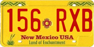 NM license plate 156RXB