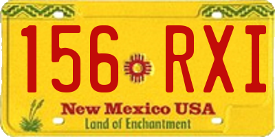 NM license plate 156RXI