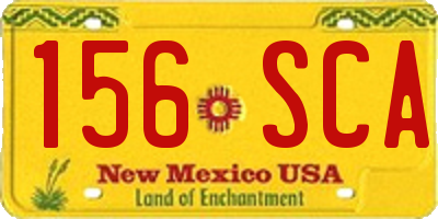 NM license plate 156SCA