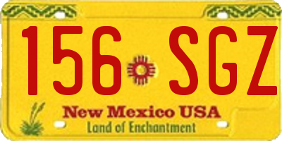 NM license plate 156SGZ