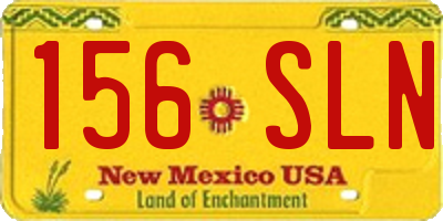 NM license plate 156SLN