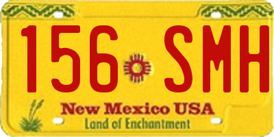 NM license plate 156SMH