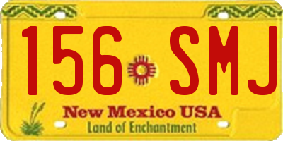 NM license plate 156SMJ