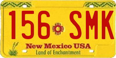 NM license plate 156SMK