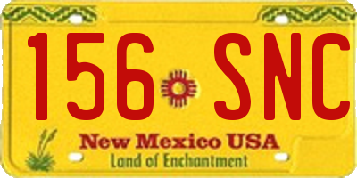 NM license plate 156SNC