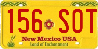 NM license plate 156SOT
