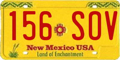 NM license plate 156SOV
