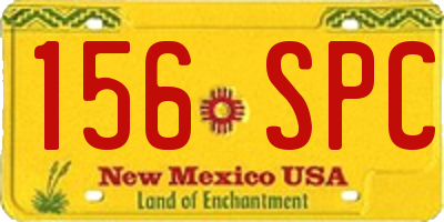 NM license plate 156SPC