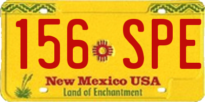NM license plate 156SPE
