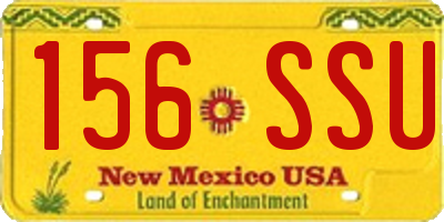 NM license plate 156SSU