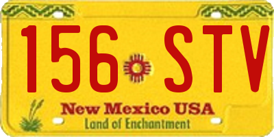 NM license plate 156STV