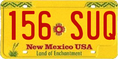 NM license plate 156SUQ