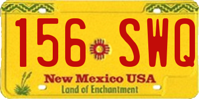 NM license plate 156SWQ