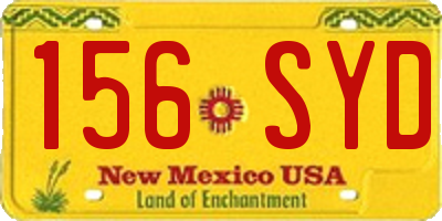 NM license plate 156SYD