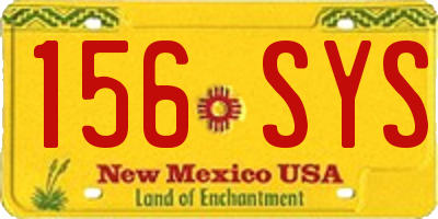 NM license plate 156SYS