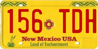 NM license plate 156TDH