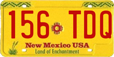 NM license plate 156TDQ