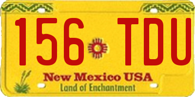 NM license plate 156TDU