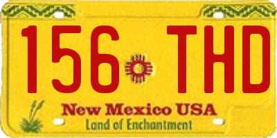 NM license plate 156THD
