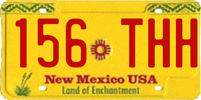 NM license plate 156THH