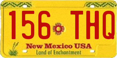 NM license plate 156THQ