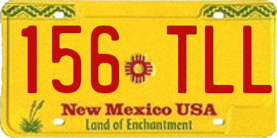 NM license plate 156TLL