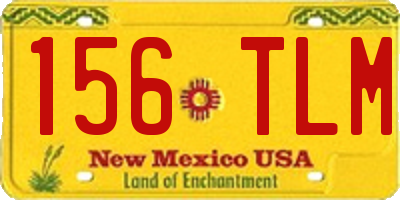 NM license plate 156TLM