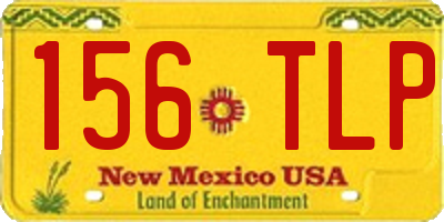 NM license plate 156TLP