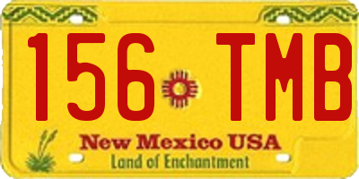 NM license plate 156TMB