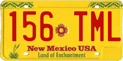 NM license plate 156TML
