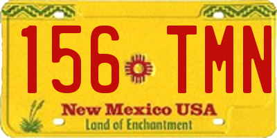 NM license plate 156TMN