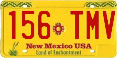 NM license plate 156TMV
