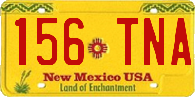 NM license plate 156TNA
