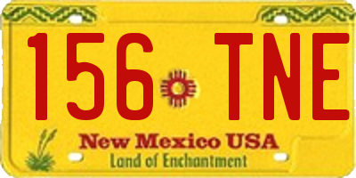 NM license plate 156TNE