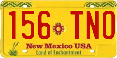 NM license plate 156TNO
