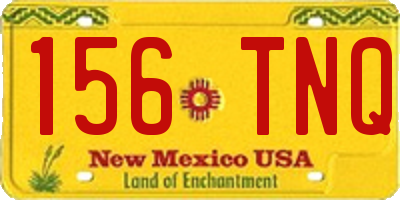 NM license plate 156TNQ