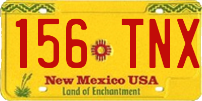NM license plate 156TNX