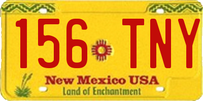 NM license plate 156TNY