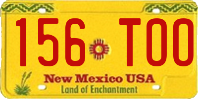NM license plate 156TOO