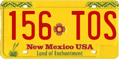 NM license plate 156TOS