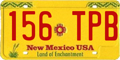 NM license plate 156TPB