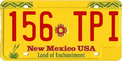 NM license plate 156TPI