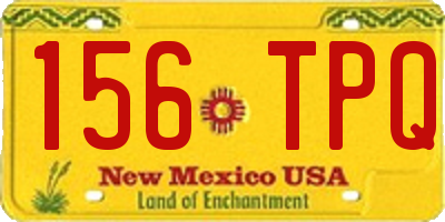 NM license plate 156TPQ