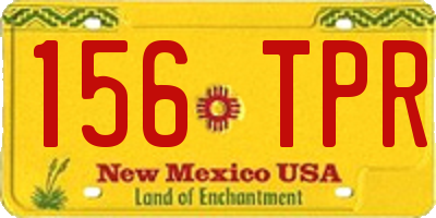 NM license plate 156TPR
