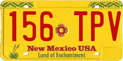 NM license plate 156TPV