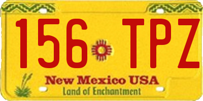 NM license plate 156TPZ