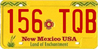 NM license plate 156TQB